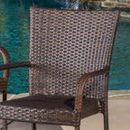 Sarah Outdoor Square Wicker Bistro Chat
