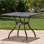 Austin Outdoor Cast Aluminum Square Dining Table