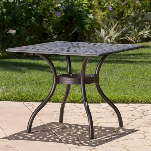 Austin Outdoor Cast Aluminum Square Dining Table