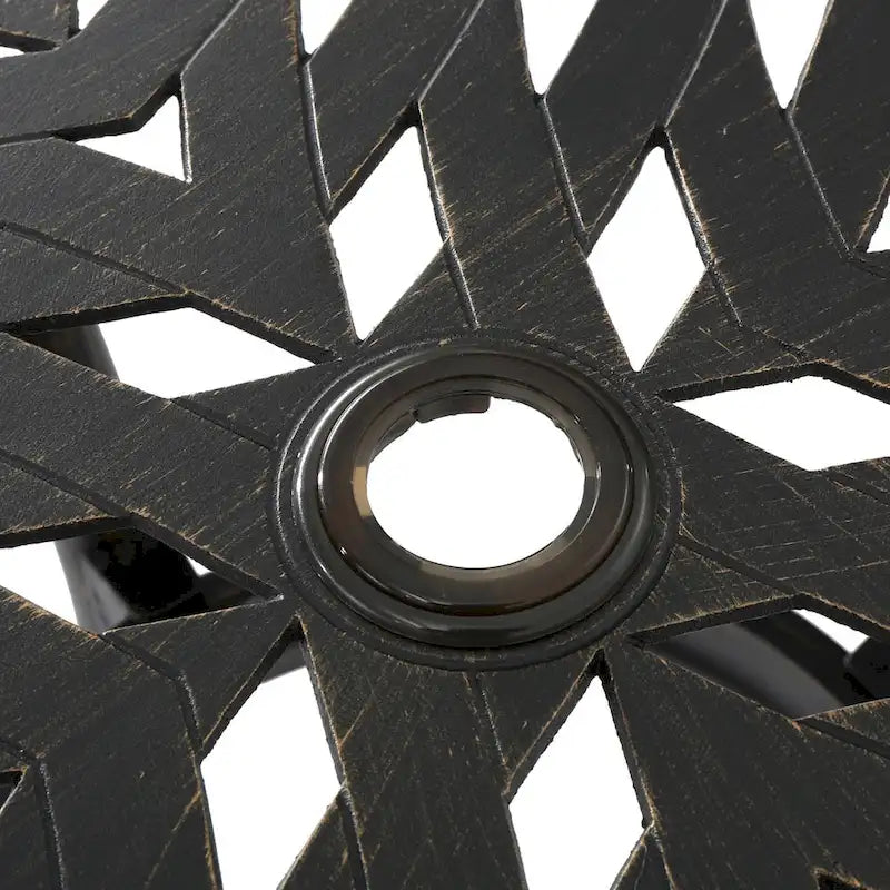 Austin Outdoor Cast Aluminum Square Dining Table with Umbrella Hole by Christopher Knight Home - 37.00 W x 37.00 L x 30.00 H