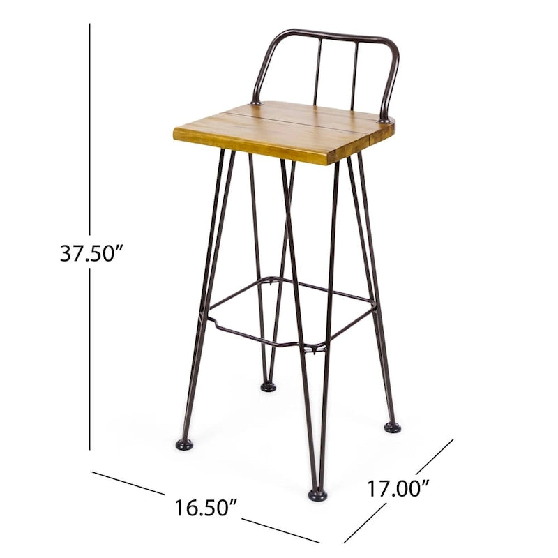 Denali Outdoor Industrial Wood Bar