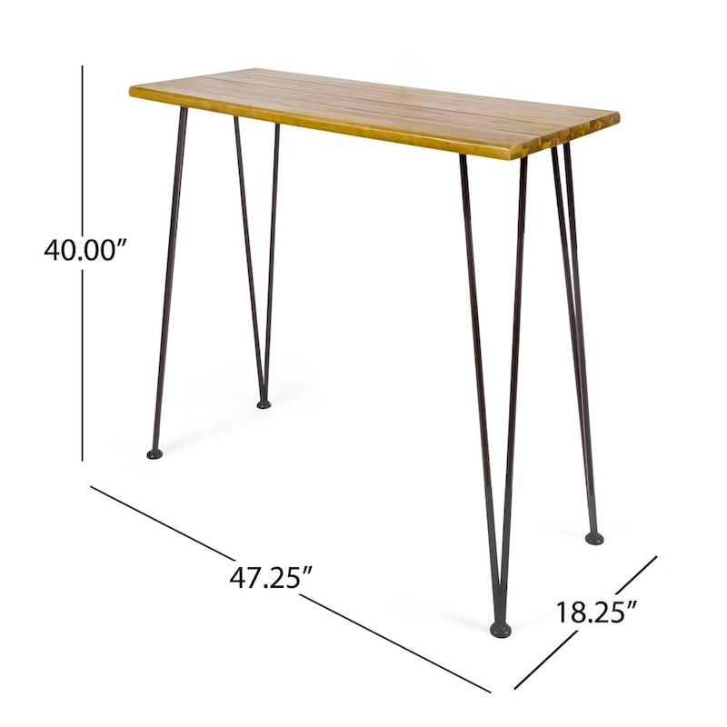 Denali Outdoor Industrial Wood Bar