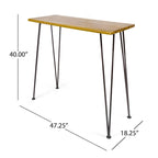 Denali Outdoor Industrial Wood Bar