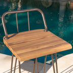 Denali Outdoor Industrial Wood Bar