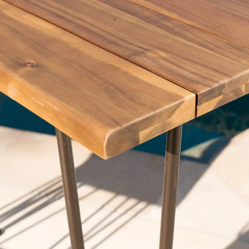Denali Outdoor Industrial Wood Bar