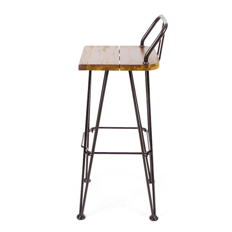 Denali Outdoor Industrial Wood Bar