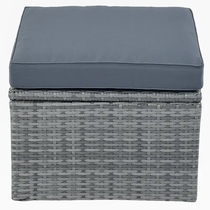 Outdoor Patio Daybed with Retractable Canopy Conversation Set