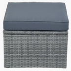 Outdoor Patio Daybed with Retractable Canopy Conversation Set