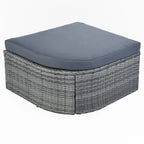 Outdoor Patio Daybed with Retractable Canopy Conversation Set