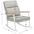 Aurilla White/Grey Outdoor Rocking Chair