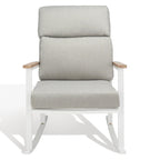 Aurilla White/Grey Outdoor Rocking Chair