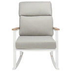 Aurilla White/Grey Outdoor Rocking Chair