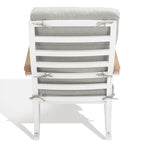 Aurilla White/Grey Outdoor Rocking Chair