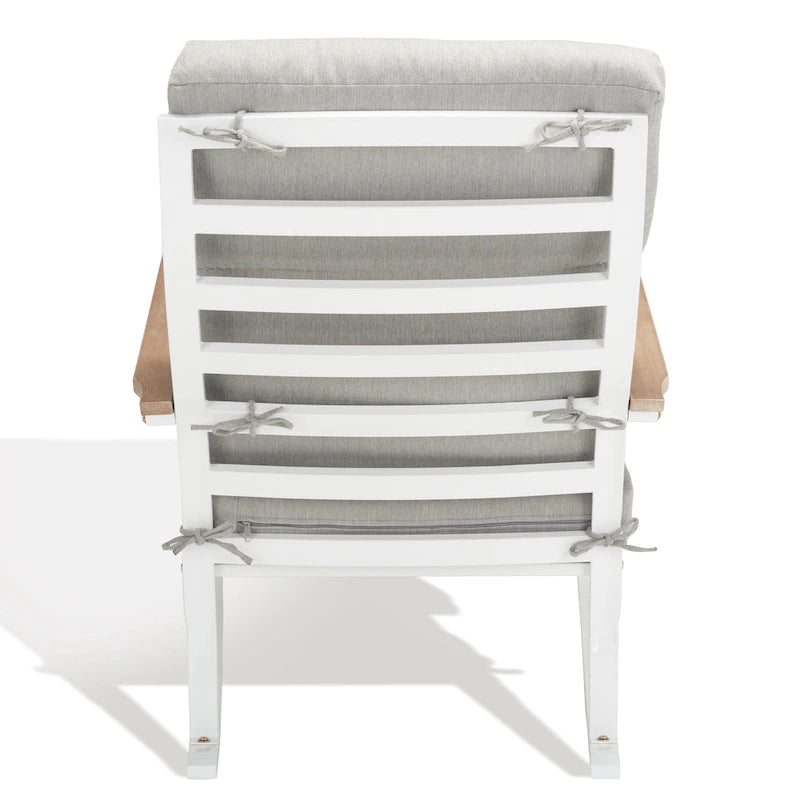 Aurilla White/Grey Outdoor Rocking Chair