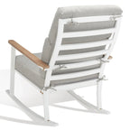 Aurilla White/Grey Outdoor Rocking Chair