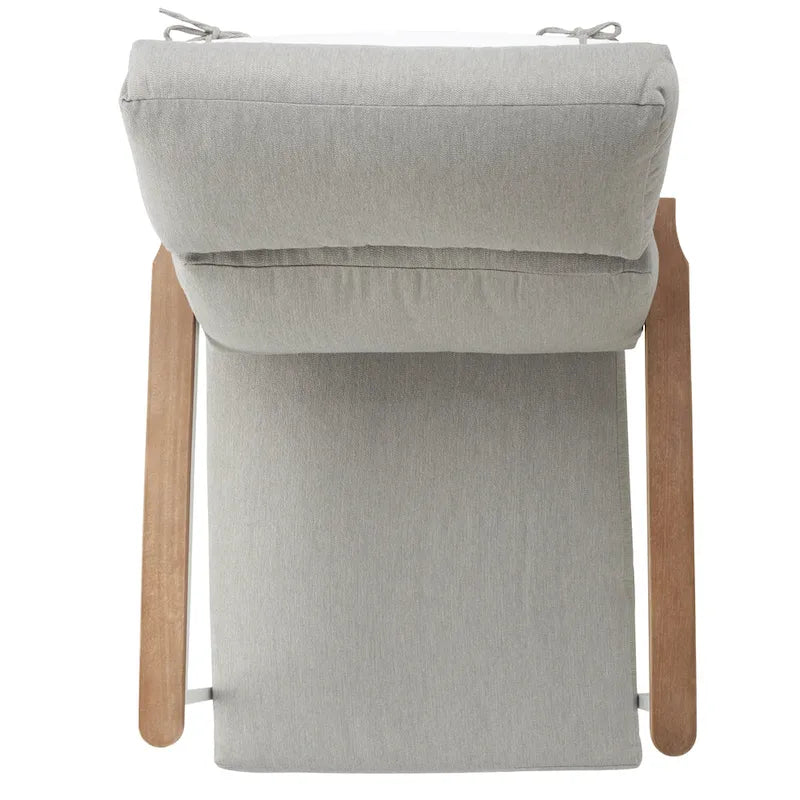 Aurilla White/Grey Outdoor Rocking Chair
