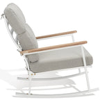 Aurilla White/Grey Outdoor Rocking Chair