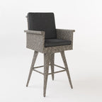 Puerta Outdoor Wicker Barstool with Cushions
