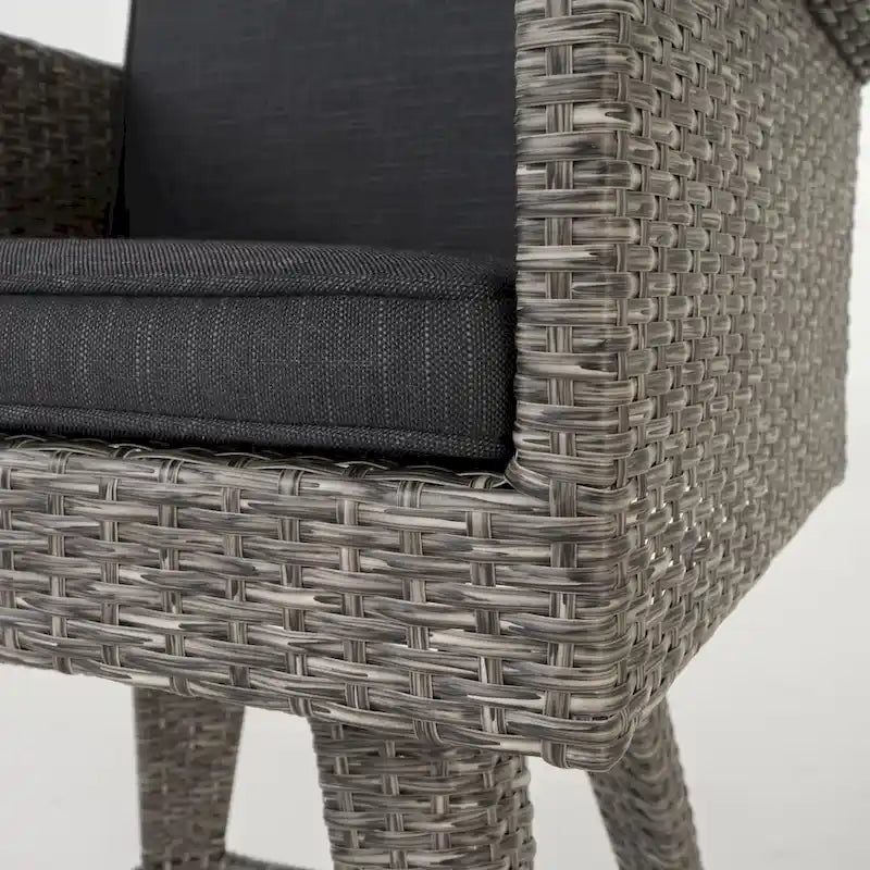 Puerta Outdoor Wicker Barstool with Cushions