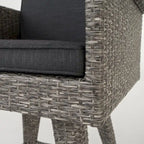 Puerta Outdoor Wicker Barstool with Cushions