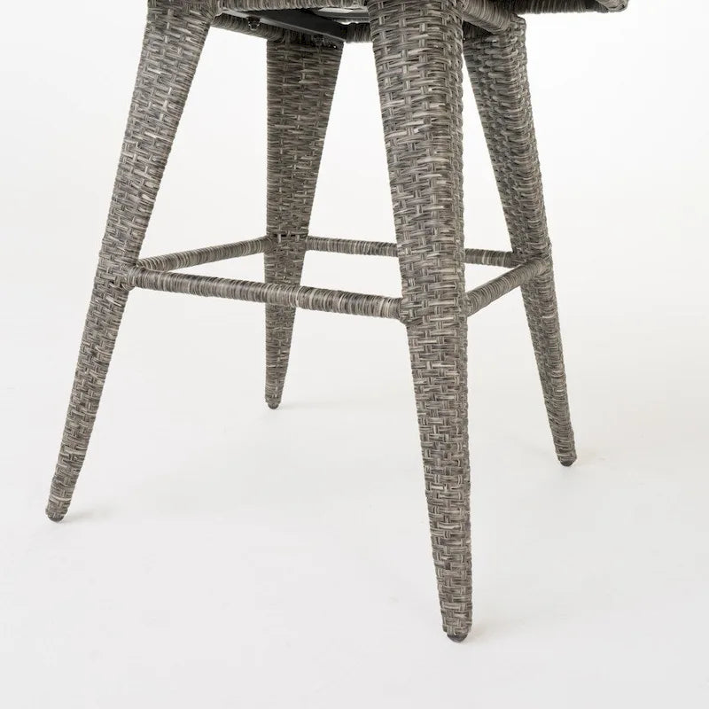 Puerta Outdoor Wicker Barstool with Cushions