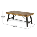 Catriona Outdoor Acacia Wood Coffee Table