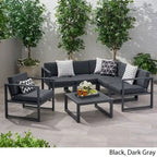 Outdoor Aluminum 6-Seater Sofa