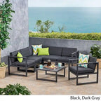 Outdoor Aluminum 6-Seater Sofa