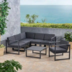 Outdoor Aluminum 6-Seater Sofa