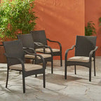 San Pico Outdoor Wicker Chairs (Set of 4) by Christopher Knight Home