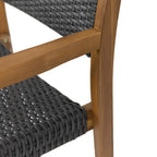Genesee Outdoor Acacia Wood Barstools with Wicker