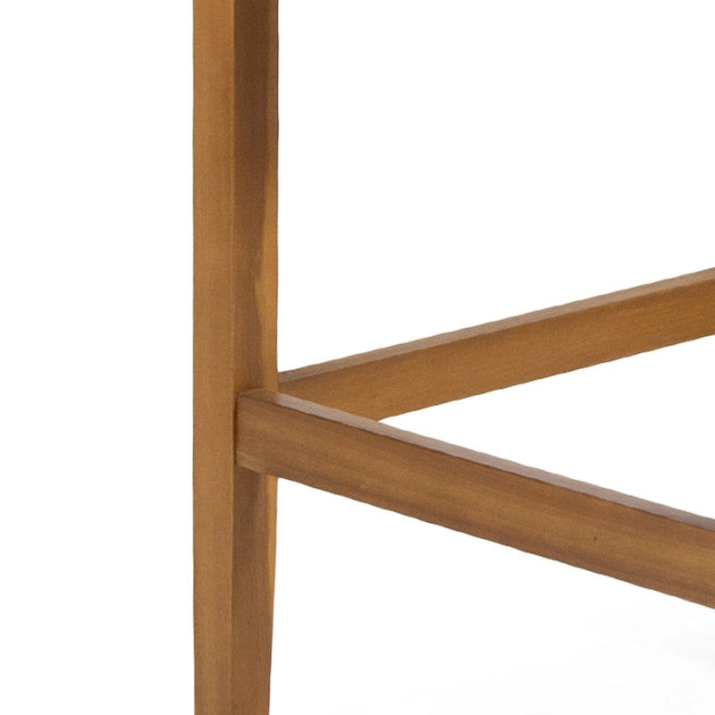 Genesee Outdoor Acacia Wood Barstools with Wicker (Set of 2) by Christopher Knight Home