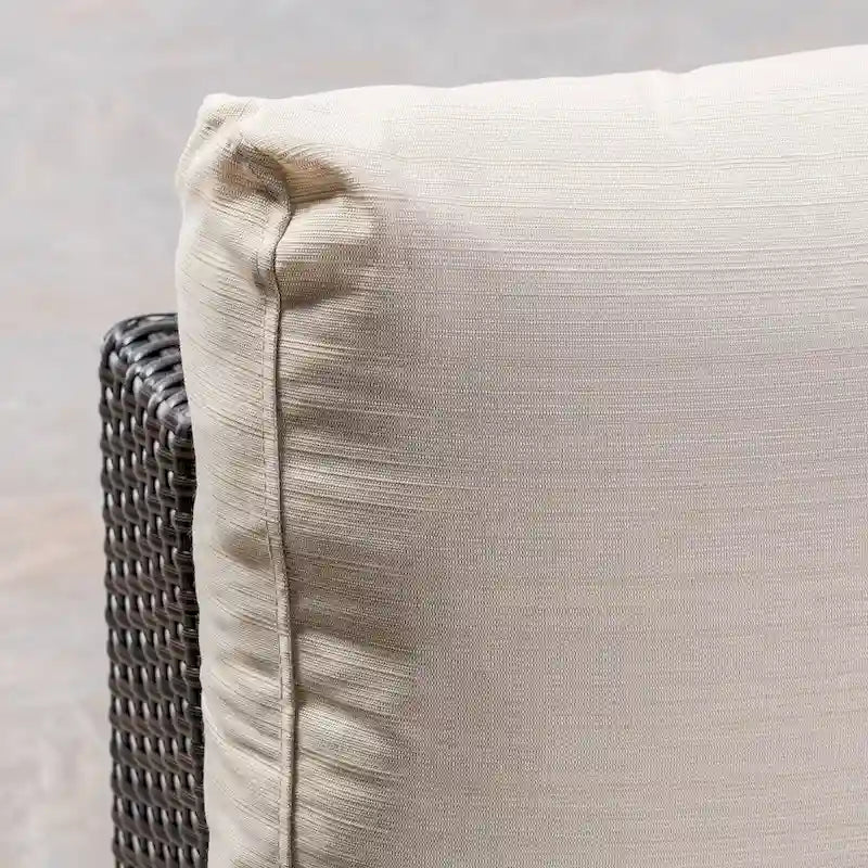 Santa Rosa Outdoor 7-Seater Wicker Sectional Sofa with Cushions