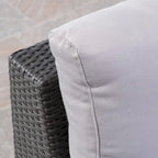 Santa Rosa Outdoor 7-Seater Wicker Sectional Sofa with Cushions