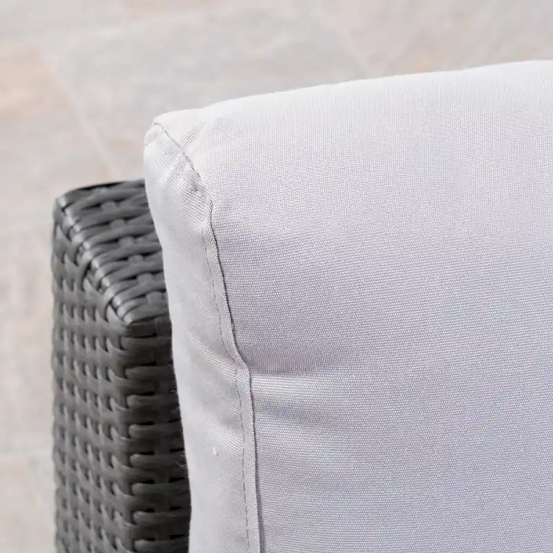 Santa Rosa Outdoor 7-Seater Wicker Sectional Sofa with Cushions