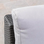 Santa Rosa Outdoor 7-Seater Wicker Sectional Sofa with Cushions