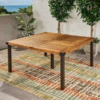 Lankershim Outdoor Acacia Wood Dining Table