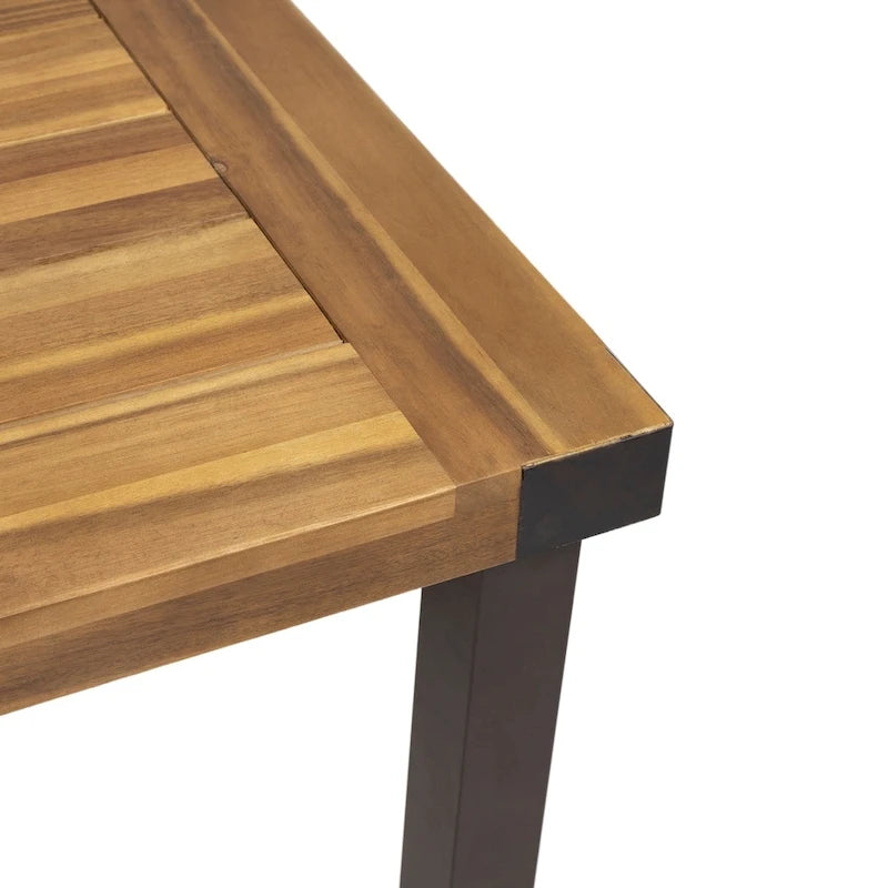 Lankershim Outdoor Acacia Wood Dining Table