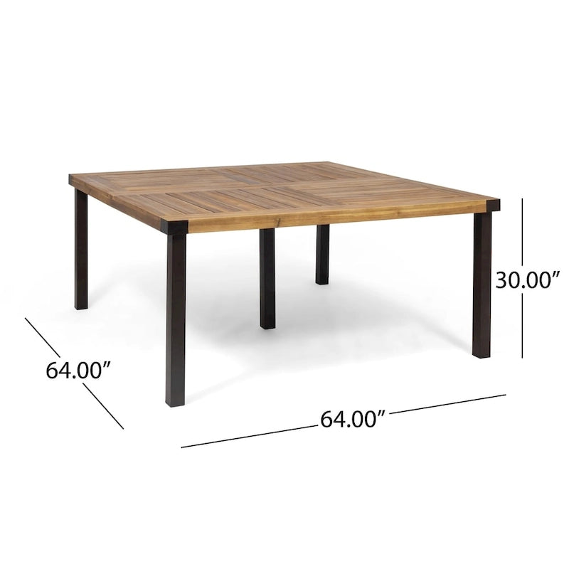Lankershim Outdoor Acacia Wood Dining Table