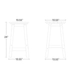 Laguna Hdpe All Weather Outdoor Patio 24 Square Counter Stool