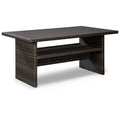 Easy Isle Dark Outdoor Brown Rectangular Table