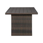 Easy Isle Dark Outdoor Brown Rectangular Table