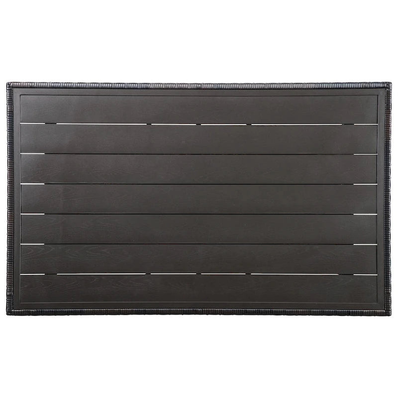 Easy Isle Dark Outdoor Brown Rectangular Table