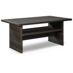 Easy Isle Dark Outdoor Brown Rectangular Table