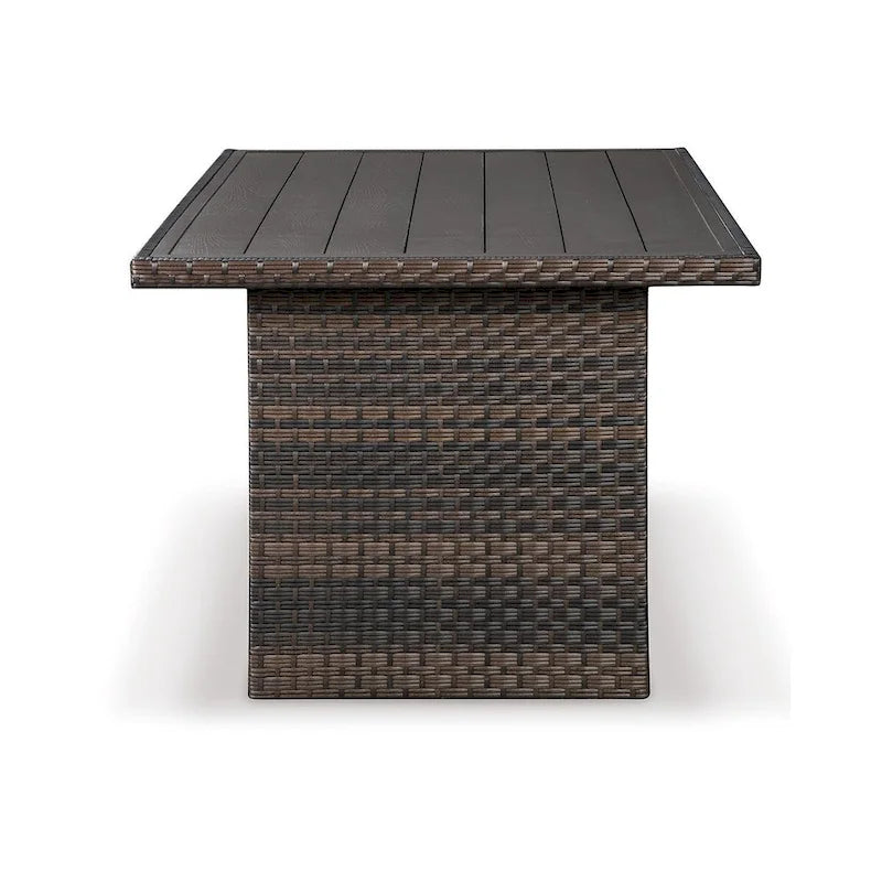 Easy Isle Dark Outdoor Brown Rectangular Table