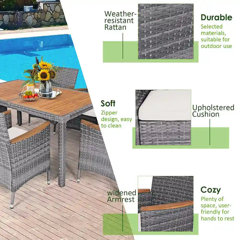 Outdoor Dining Furniture Patio Rattan Conversation