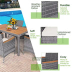 Outdoor Dining Furniture Patio Rattan Conversation