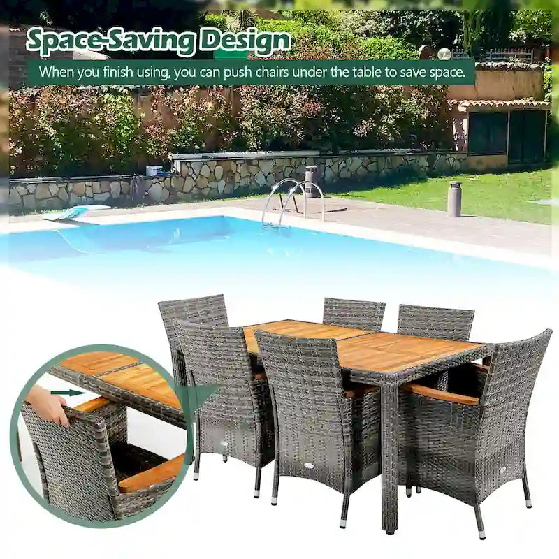 Outdoor Dining Furniture Patio Rattan Conversation