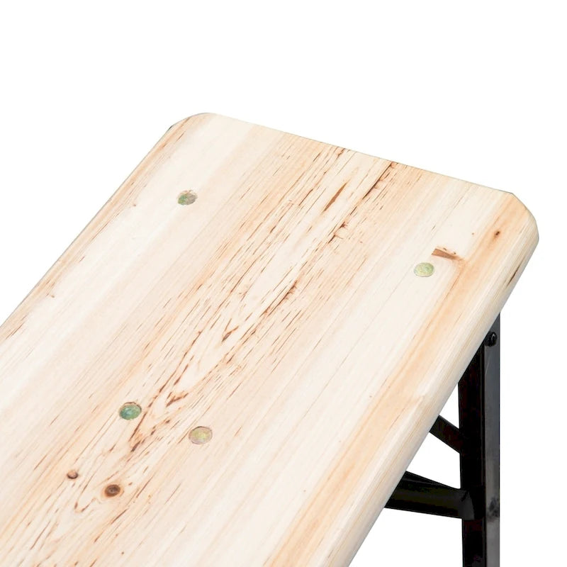 6ft Wooden Folding Picnic Table Bench Outdoor