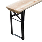 6ft Wooden Folding Picnic Table Bench Outdoor